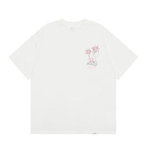Represent Summer Vacation Coconut Tree Letter Logo White T Shirt
